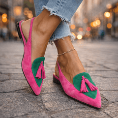 Lorena | Mocasines con Tiras y Borlas