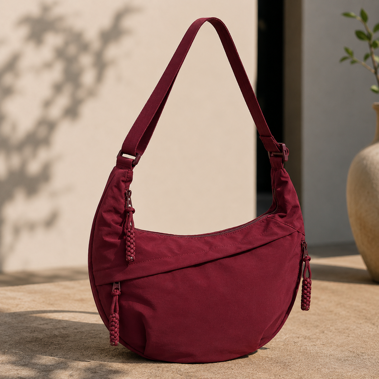 Rosa | Bolso de Hombro Burdeos