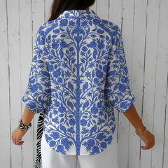Federike | Blusa de jardín azul