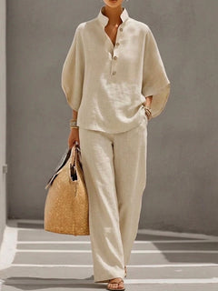 Mariel | Conjunto de dos piezas efecto lino